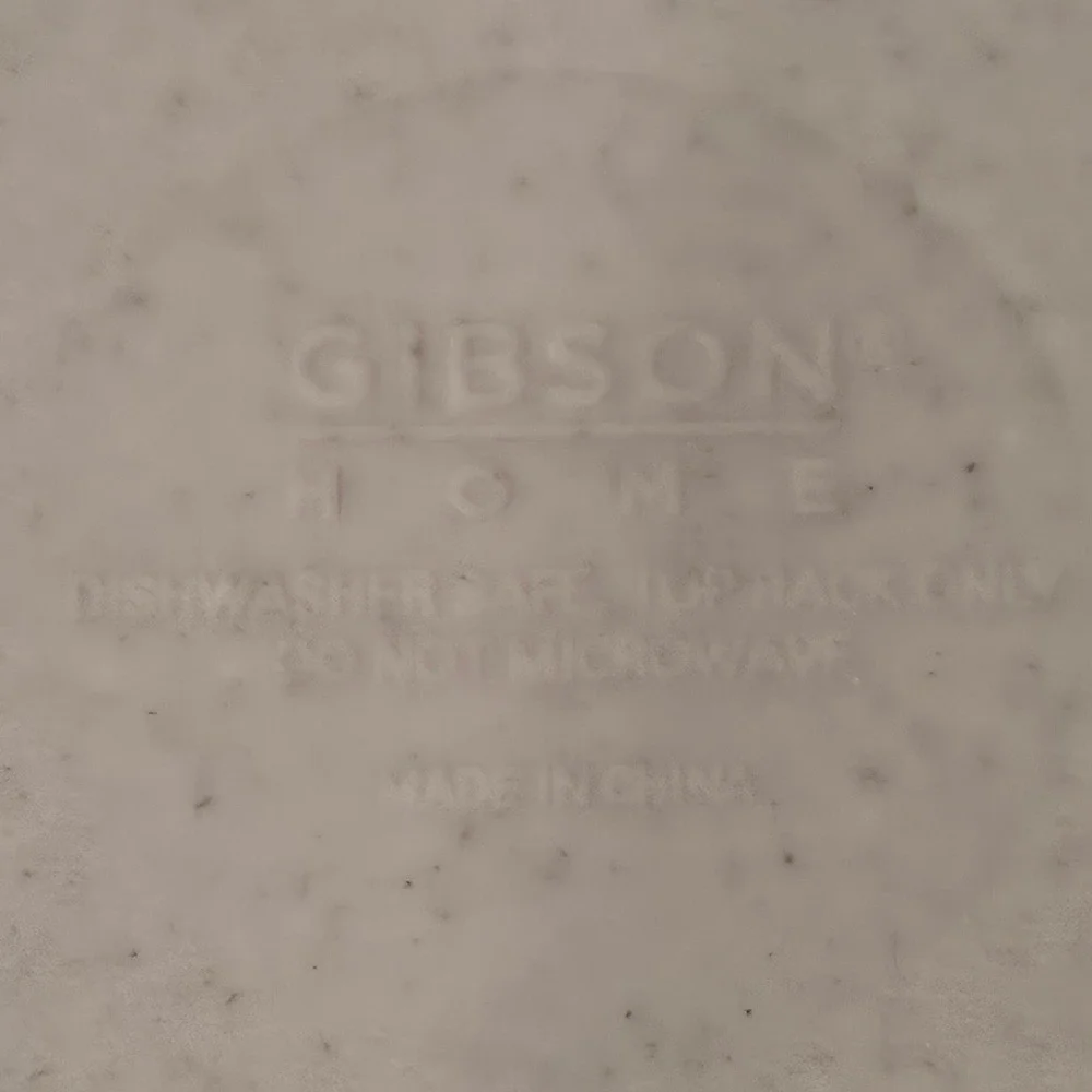 Gibson Home Candy Skies Wheat Straw Melamine Dinner Plates Set/7 Round 10.5 in